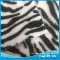 100%Polyester black and black zebra crossing coral fleece fabric printed for blanket